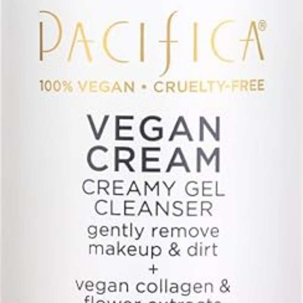 Pacifica Vegan Collagen Cream Gel Facial Cleanser - Daily Foaming Face Wash & Ma